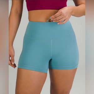Lululemon Wunder Train Contour Fit High-Rise Short 4" Tidal Teal